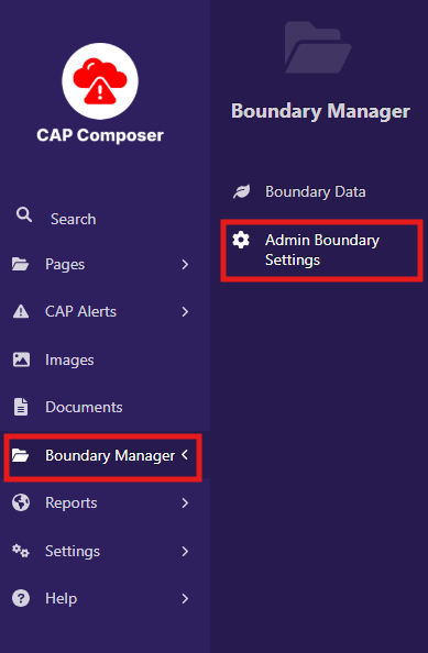 WMO CAP Composer Boundary Manager